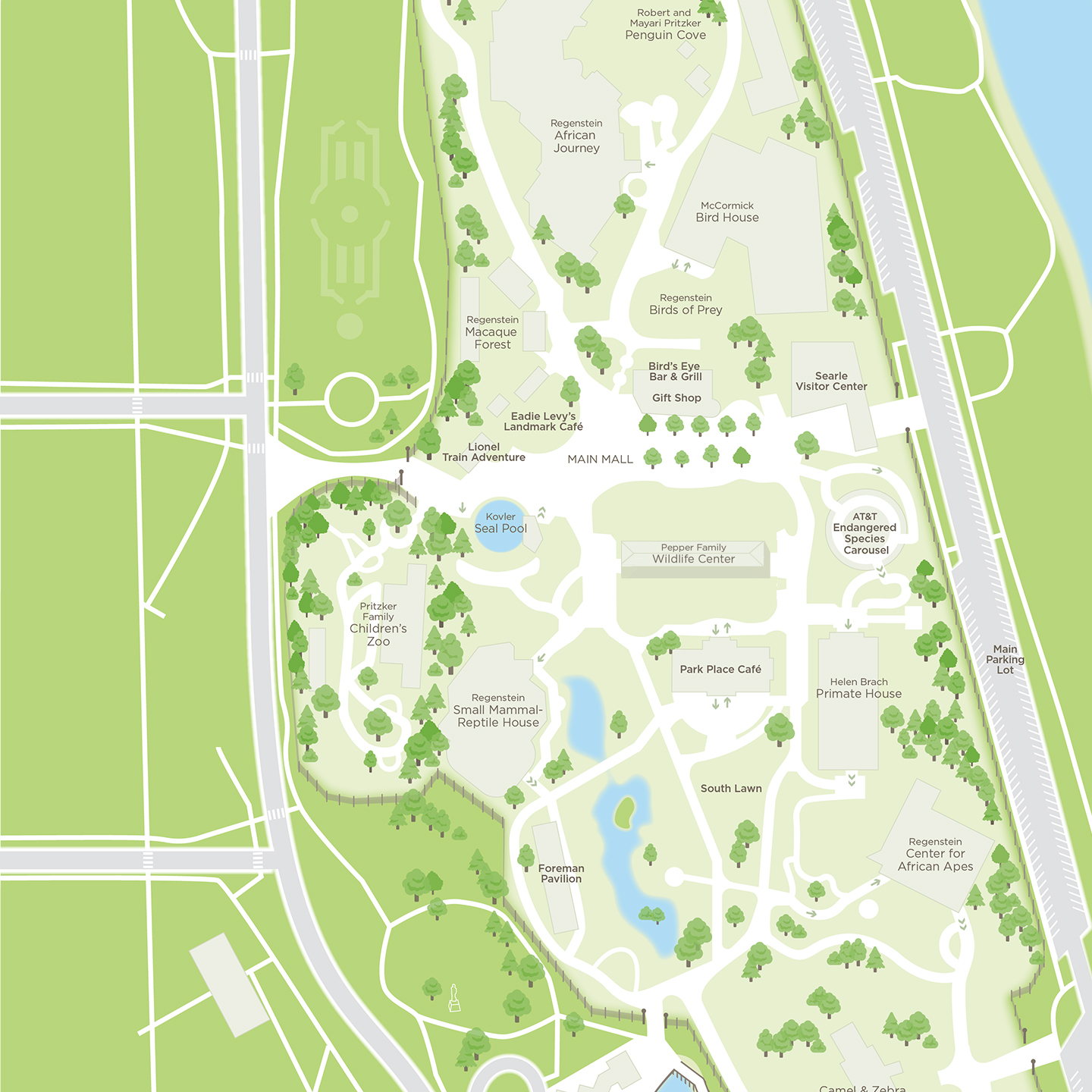 Directions To Lincoln Park Zoo Map - Lincoln Park Zoo